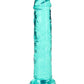 Shots Toys | REALROCK Crystal Clear 6" Straight Dildo No Balls - Turquoise