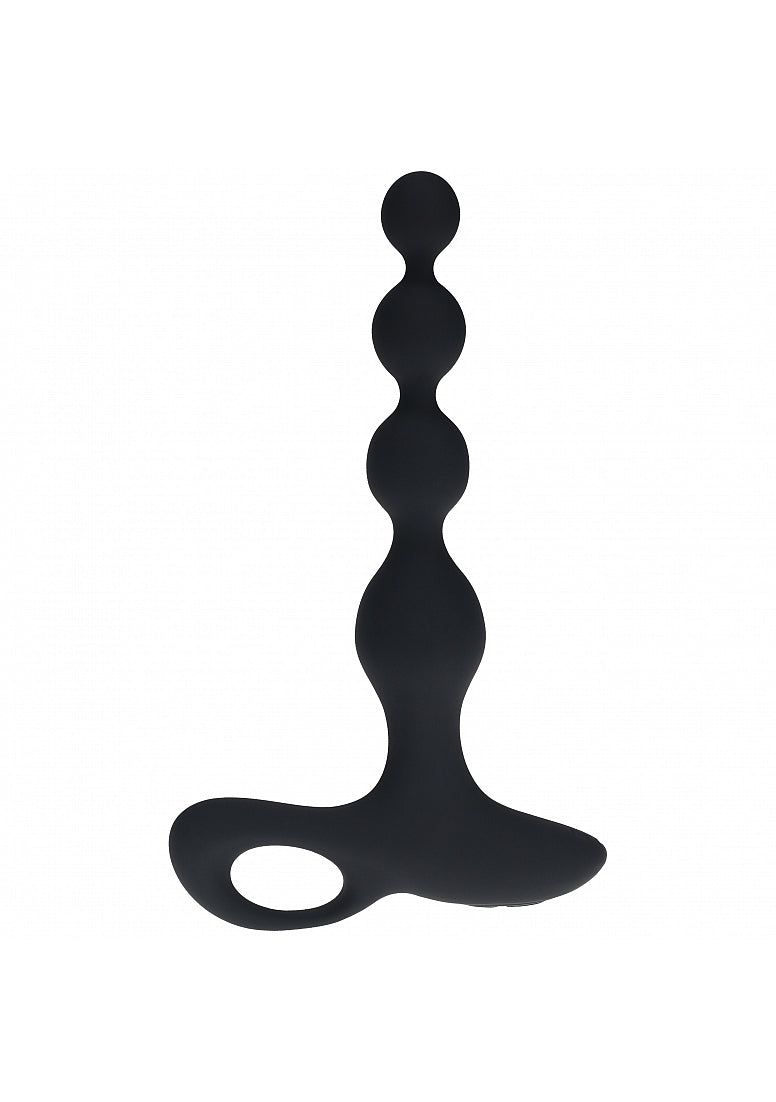 Shots Toys | LEVELZ - Remote Control Beaded Vibrating Silicone Anal Plug - Black