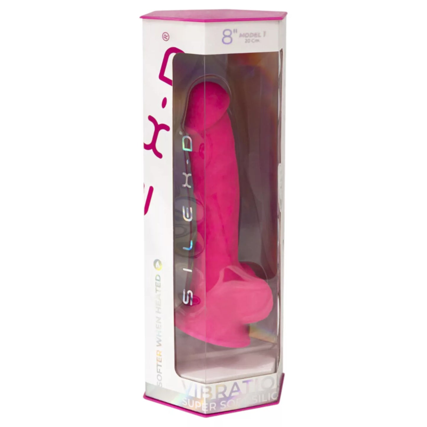 Adrien Lastic Silexd 8" Model 1 Remote Control LRS Vibrating Dildo Pink