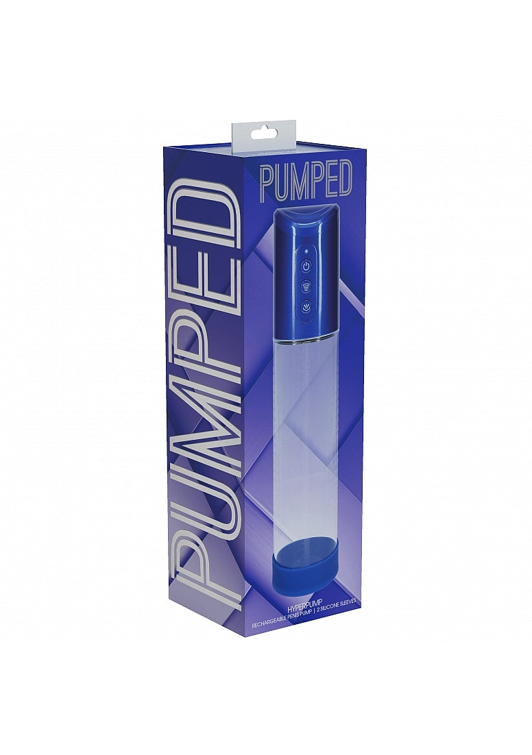 Shots Toys | PUMPED Hyperpump Automatic Pump - Metallic Blue Auto Penis Pump