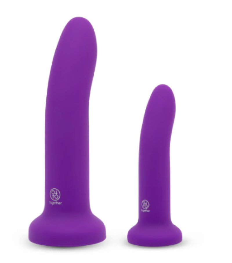 Electric EEL | Together Duo 2pc 5.5” & 7.75” Silicone Dildo & Harness Set