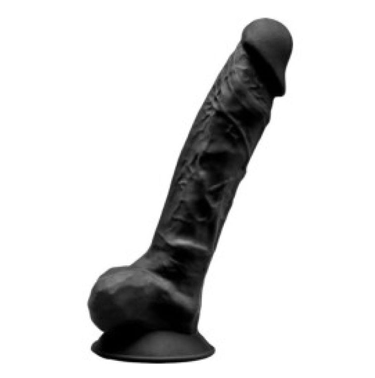 Adrien Lastic Silexd 9" Model 1 Realistic Silicone Dildo - Black