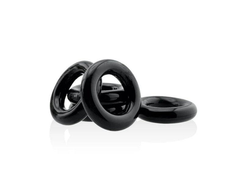Hunkyjunk Jacker 5-stack Five-pack Tube Super-strong Cockrings Black