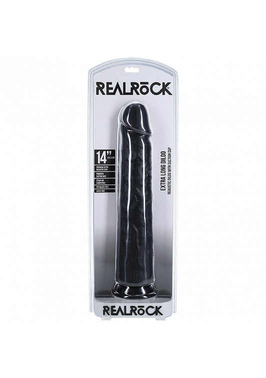 Shots Toys | REALROCK - Realistic Extra Long Dildo no Balls 14" / 35.5cm - Black