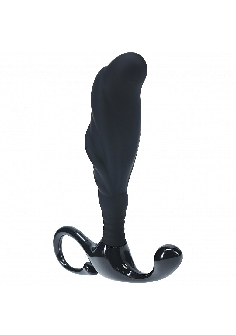 Shots Toys | LEVELZ - Rippled with Hard Loop Silicone Prostate Massager - L - Black