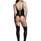Le Desir Shade - Elara VII - Bodystocking with Open Cups Black Size OS