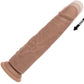 CalExotics Rechargeable Vibrating & Thrusting Silicone Studs Dildo 6.5"/16.5cm - Brown