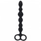 Shots Toys | LEVELZ - Beaded Snake Silicone Anal Probe with Double Loop - Black