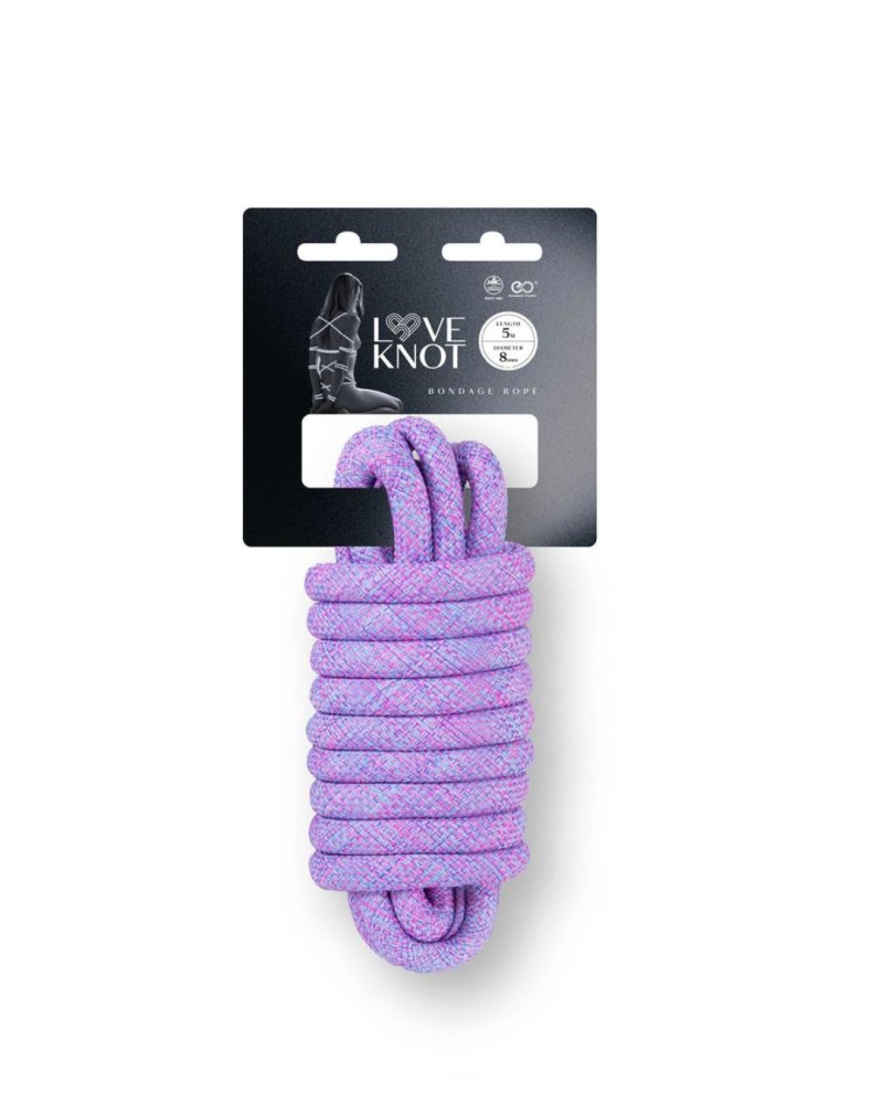 Excellent Power | Love Knot 5m 8mm Thick Polyester Rope - Purple