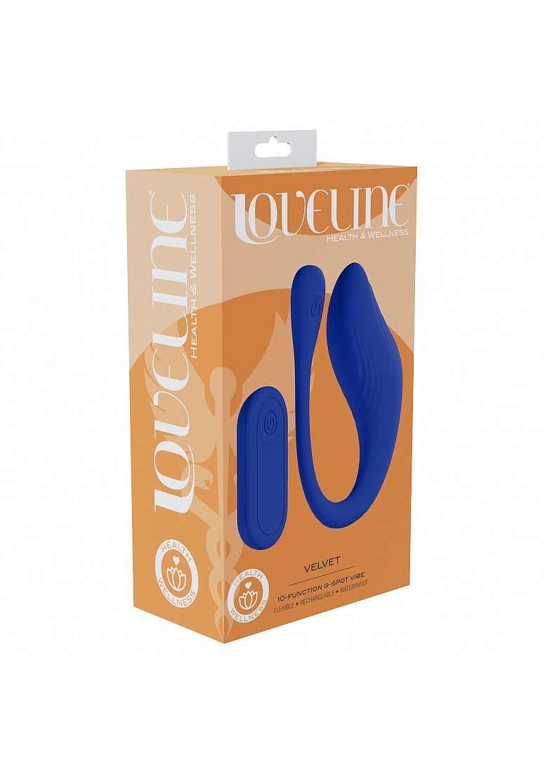 Shots Toys | LOVELINE Velvet G-Spot - Remote Controlled G-Spot Massager - Blue