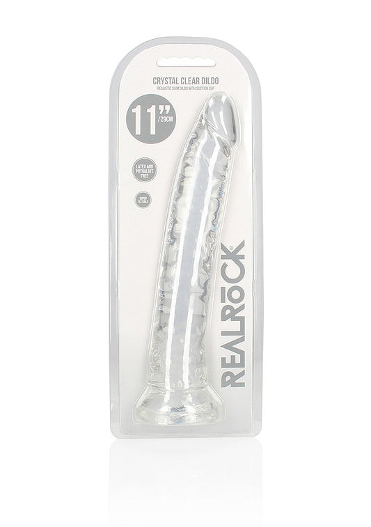 Shots Toys | REALROCK 29cm Realistic Slim Crystal Clear Dildo - Translucent (11") Dong