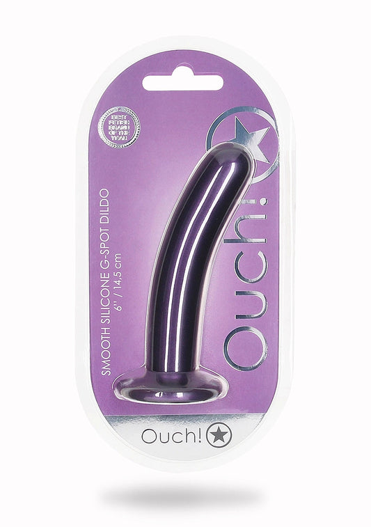 Shots Toys | OUCH! Smooth G-Spot Dildo - 6" / 14.5 cm - Metallic Purple