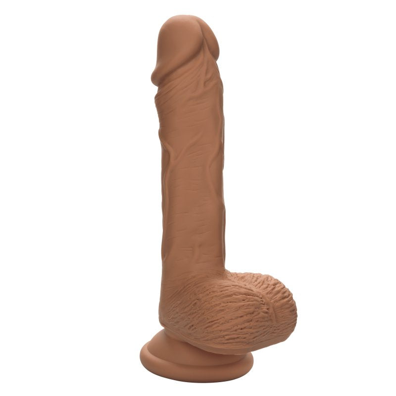 CalExotics Dual Density Silicone Studs Dildo 5”/12.75 cm - Brown