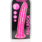 Shots Toys | REALROCK 25cm Slim Glow in the Dark Neon - Pink (9") Dildo Dong
