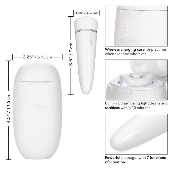Calexotics MyPod Massager Vibrator with UV Sanitizing Light White