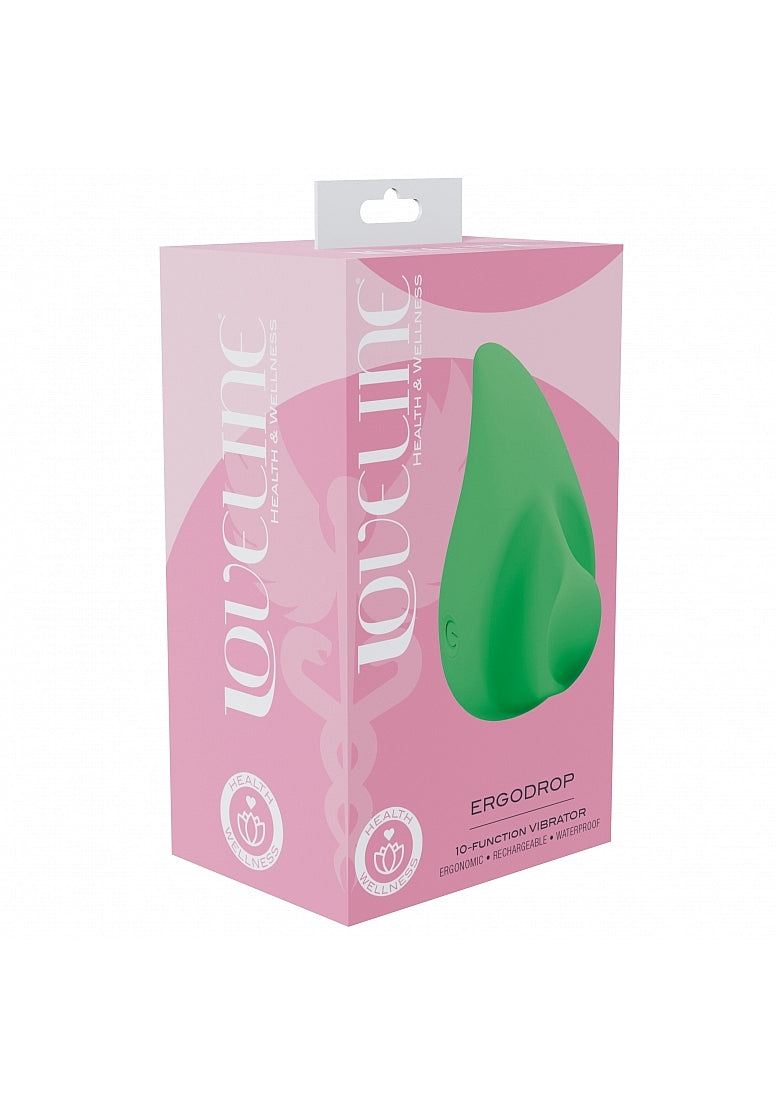 Shots Toys | LOVELINE ErgoDrop - Hand Massager Droplet Shaped Vibrator - Green