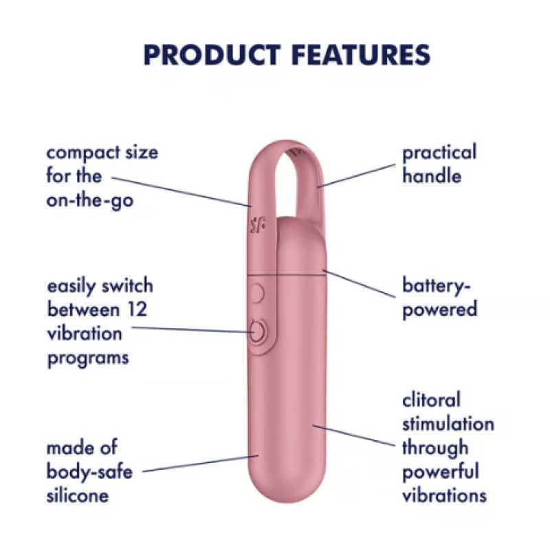 Satisfyer Bullet Groove Battery Series - Bullet Vibrator Rose