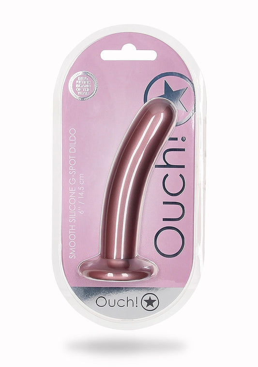Shots Toys | OUCH! Smooth G-Spot Dildo - 6" / 14.5 cm - Rose Gold