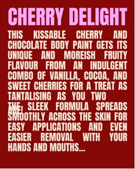 Valentino's Cherry Delight Chocolate Edible Body Paint 185g - Made in Australia