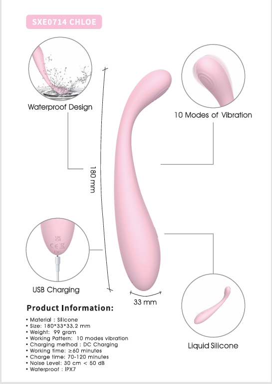SXE Chloe - Slim Curve G-Spot Vibrator