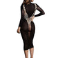 Le Desir Shade - Shade - Carme XI - Dress with Turtleneck Black Size OS