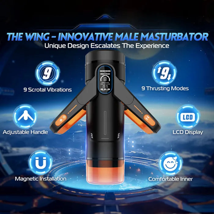 CyberSkin The Wing Thrusting, Massaging & Heating Auto Masturbator