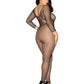 Dreamgirl Plus Size Fishnet Open Crotch Bodystocking Black Size OSX