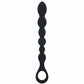 Shots Toys | LEVELZ - Beaded Snake Silicone Anal Probe with Loop - Black