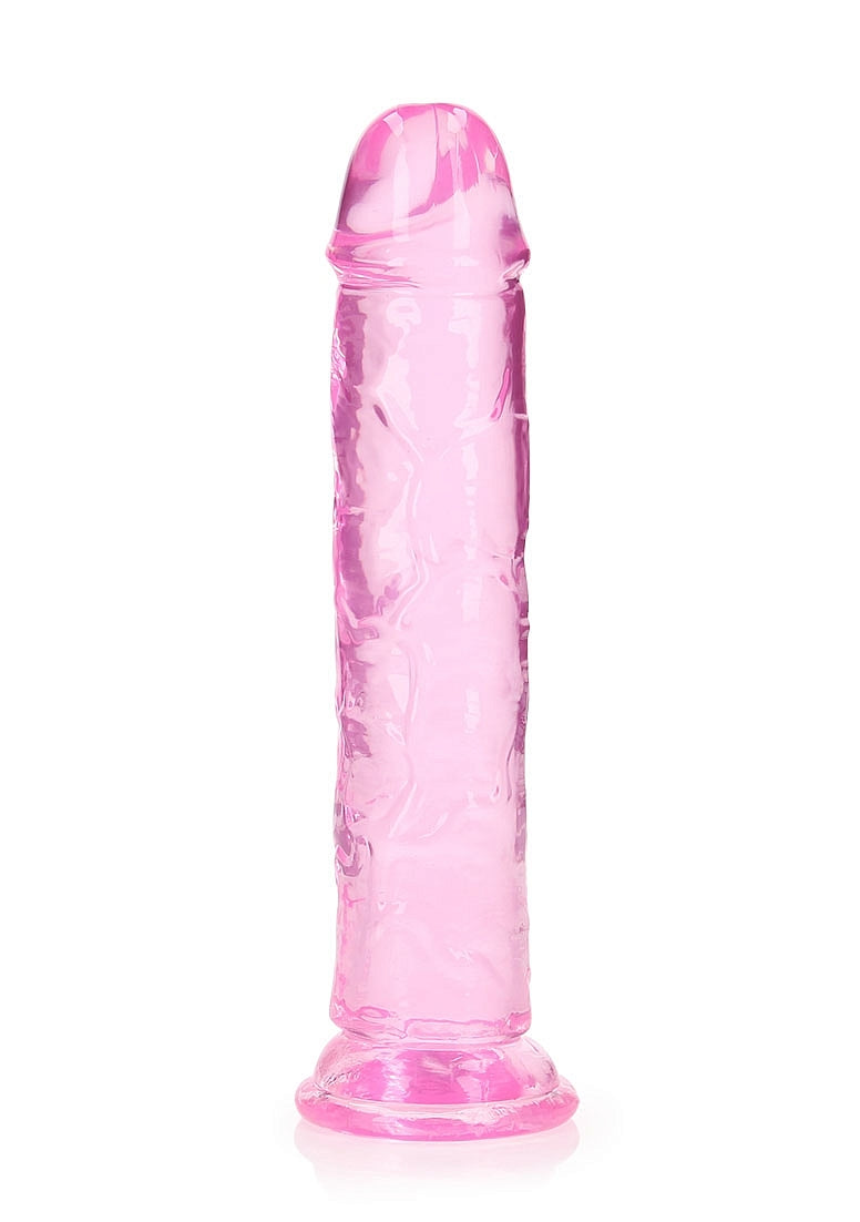 Shots Toys | REALROCK Crystal Clear 8" Straight Dildo No Balls - Pink