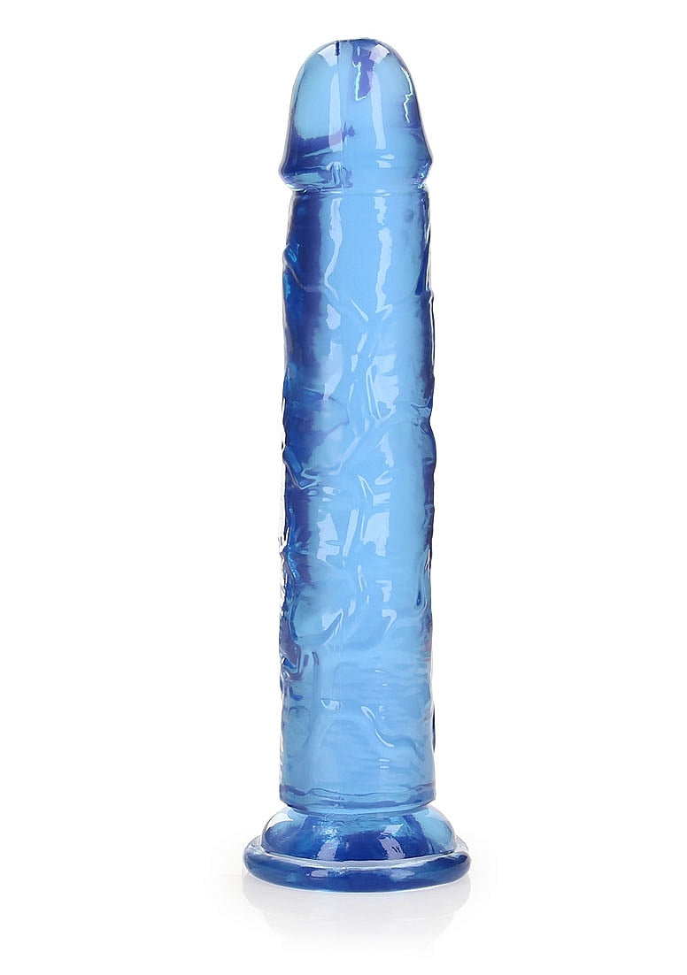 Shots Toys | REALROCK Crystal Clear 9" Straight Dildo No Balls - Blue