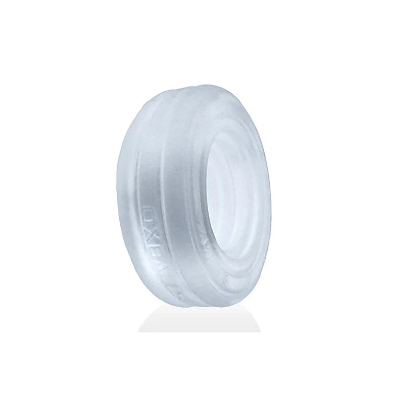 Hunkyjunk Roto Grooved Gripper-ribbed Cockring Clear Steam