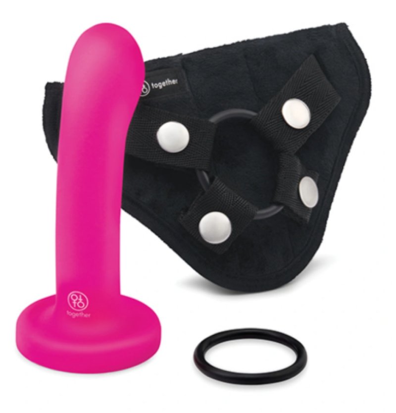 Electric EEL | Together Pop 5.5” Silicone Dildo & Harness Set