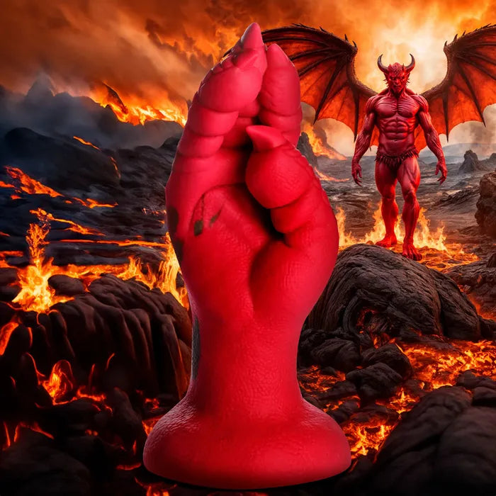 Creature Cocks Demon Claw Fisting Silicone Dildo - Red 21.8cm Claw Fantasy Dildo