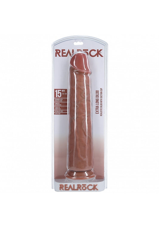 Shots Toys | REALROCK - Realistic Extra Long Dildo no Balls 15" / 38.1cm - Tan