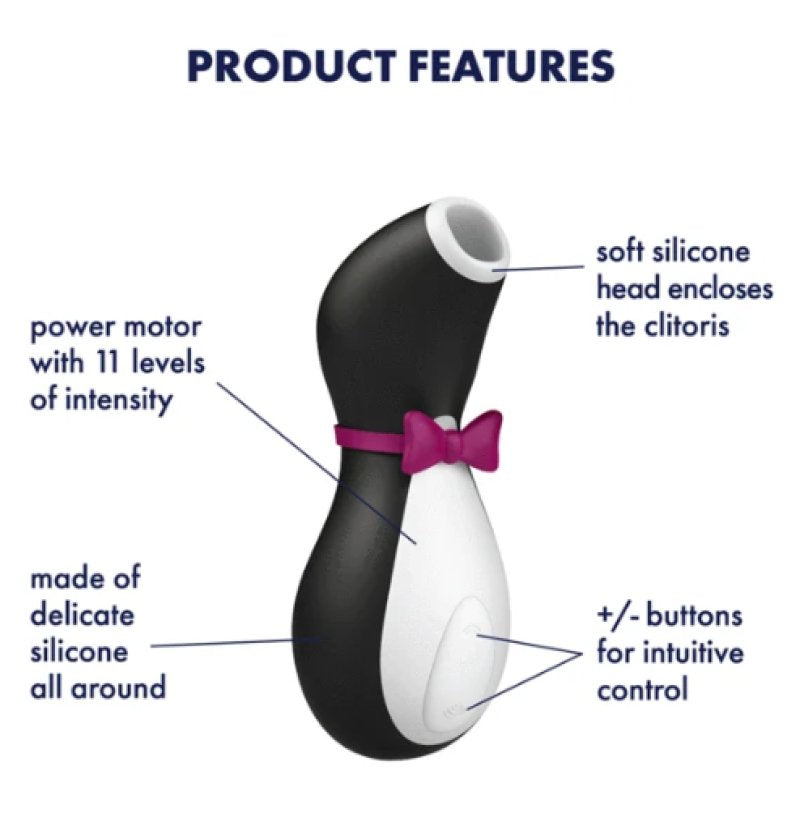 Satisfyer Penguin Air-Pulse Clitoral Stimulator Black