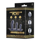 Excellent Power | Progressive Play 3 In 1 Silicone Butt Plug Kit Set With T-Bar Base In Black