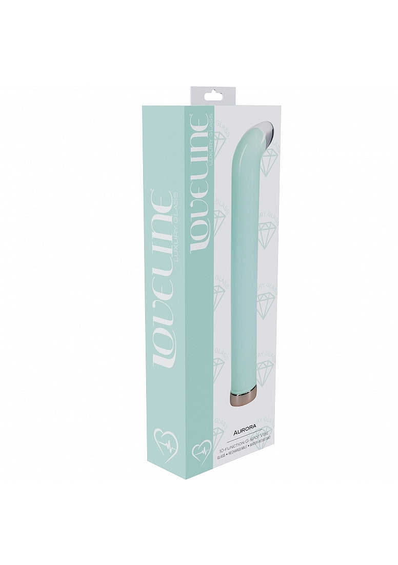 Shots Toys | LOVELINE Aurora - 6.3" G-Spot Glass Vibrator - Green