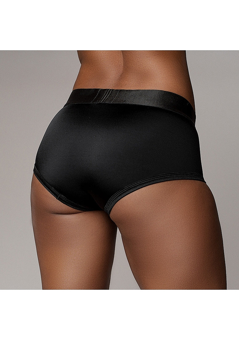 Shots Toys | OUCH! Vibrating Strap-on Boxer - Black - Size M/L