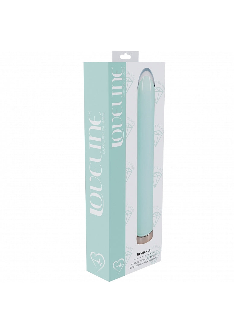 Shots Toys | LOVELINE Sparkle - 6.3" Glass Vibrator - Green