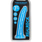 Shots Toys | REALROCK 18cm Slim Glow in the Dark Neon Blue 7" Dildo Dong
