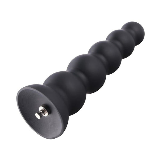 HiSmith 11.8" Silicone 5 Smooth Balls Beaded Anal Butt Plug Dildo (KlicLok)
