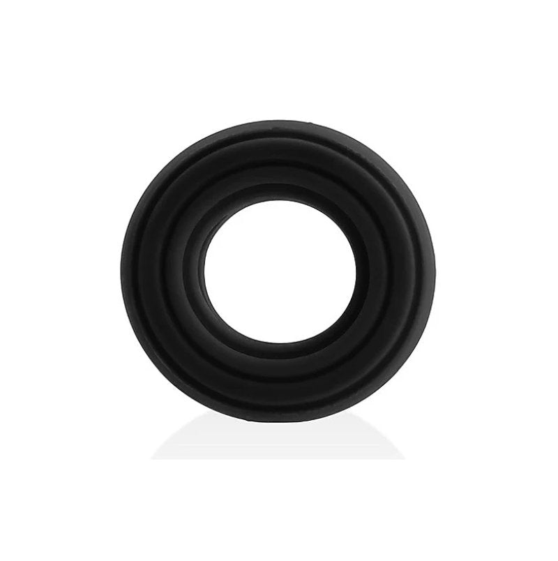Hunkyjunk Roto Grooved Gripper-ribbed Cockring Black Fog