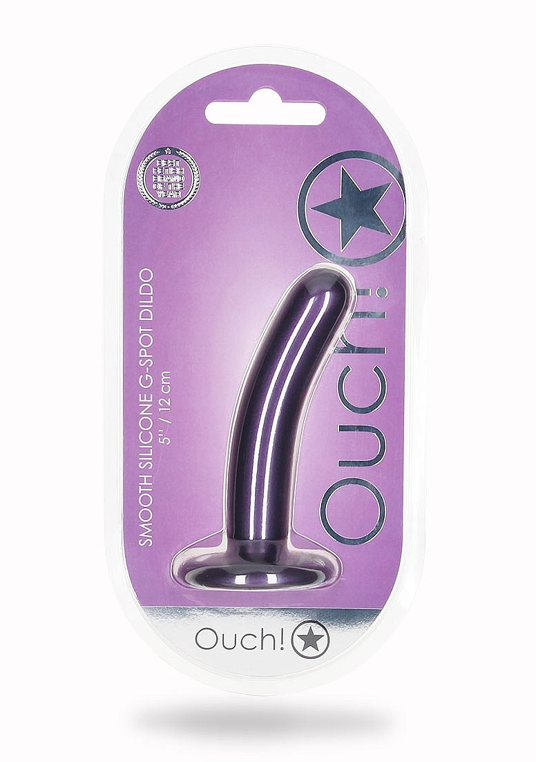 Shots Toys | OUCH! Smooth G-Spot Dildo - 5" / 12 cm - Metallic Purple