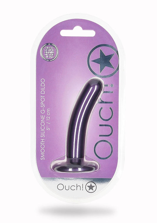 Shots Toys | OUCH! Smooth G-Spot Dildo - 5" / 12 cm - Metallic Purple