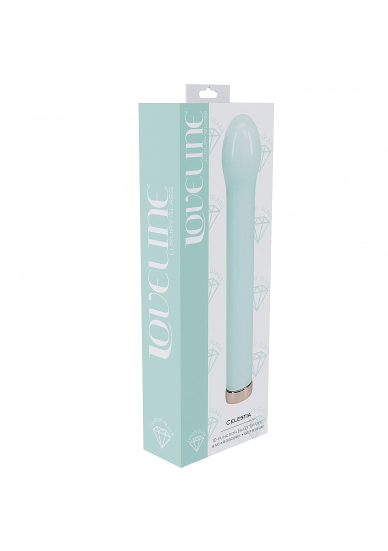 Shots Toys | LOVELINE Celestia - 6.3" Bulb Tip Glass Vibrator - Green