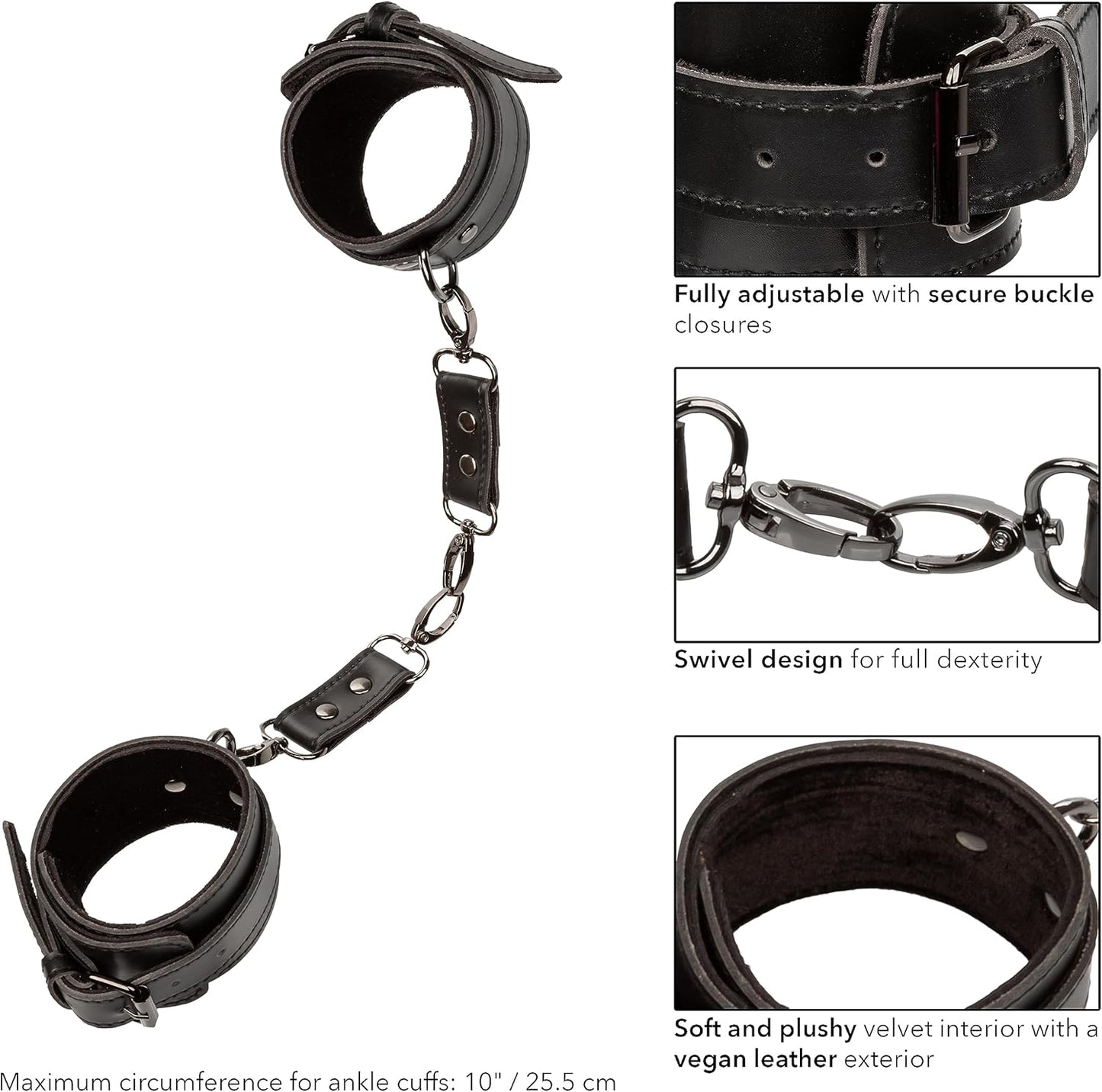 Calexotics Euphoria Collection Vegan Leather Ankle Cuffs
