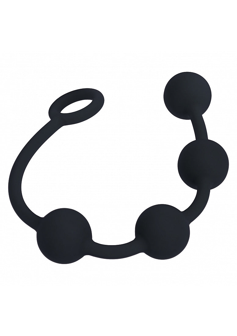 Shots Toys | LEVELZ - Round Silicone Anal Balls - M - 30mm - Black