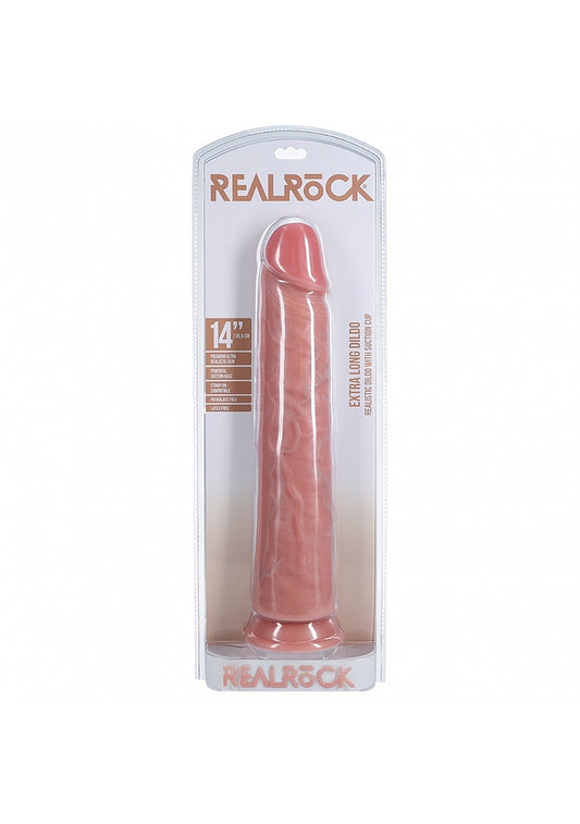 Shots Toys | REALROCK - Realistic Extra Long Dildo no Balls 14" / 35.5cm - Flesh
