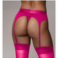 Shots Toys | OUCH! Vibrating Strap-On Thong with Adjustable Garters - Pink - Size M/L