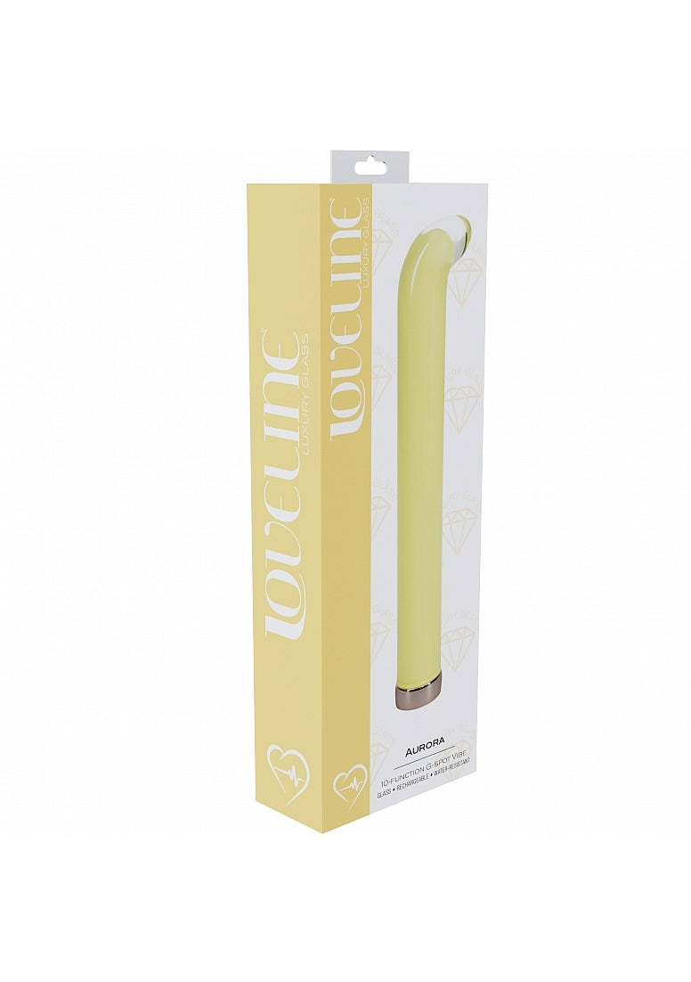 Shots Toys | LOVELINE Aurora - 6.3" G-Spot Glass Vibrator - Yellow